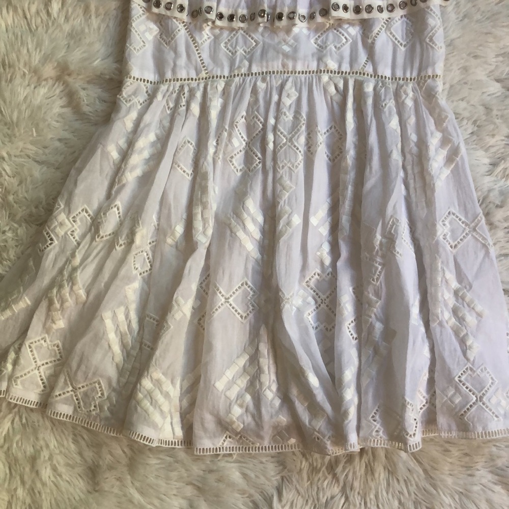 Rebecca Taylor NWT Sleeveless Embroidered Popover Camisole Dress in Snow 🔥 - Picture 6 of 12